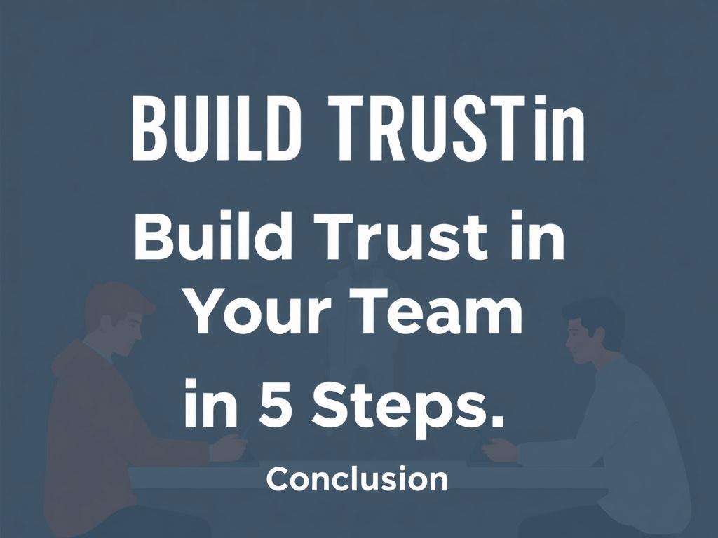     Construye Confianza en tu Equipo en 5 Pasos. Conclusión